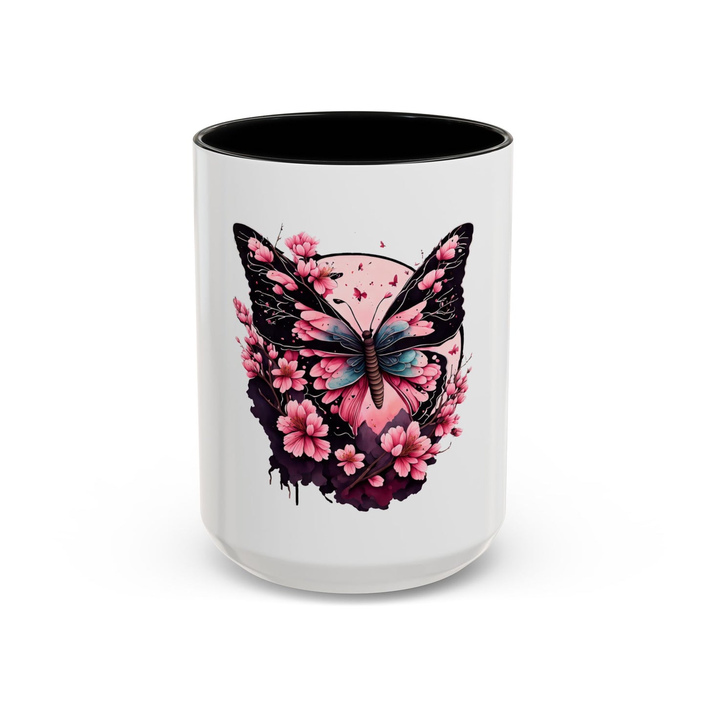 Butterfly Blossom Accent Coffee Mug - 11oz & 15oz