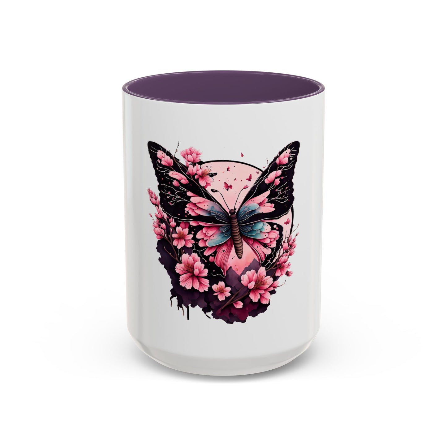 Butterfly Blossom Accent Coffee Mug - 11oz & 15oz