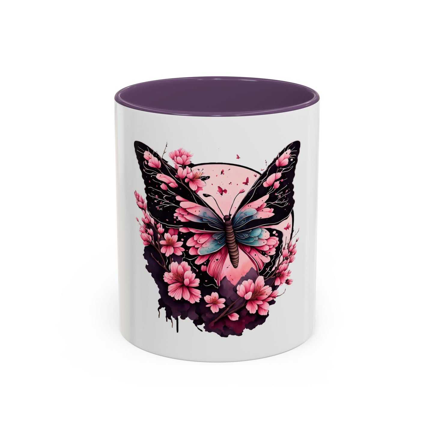 Butterfly Blossom Accent Coffee Mug - 11oz & 15oz